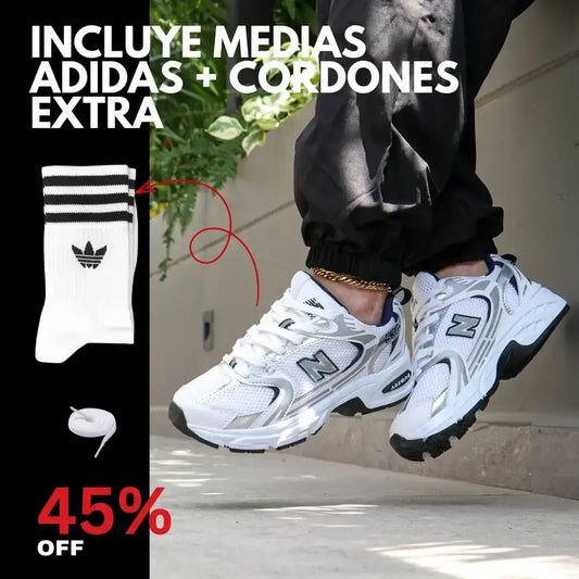 New Balance 530 👟Incluye medias Adidas + cordones extra