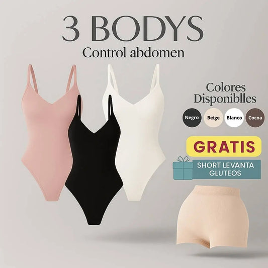 Body Moldeador | PROMO 3X1 ™ + Short levanta glúteos 🍑