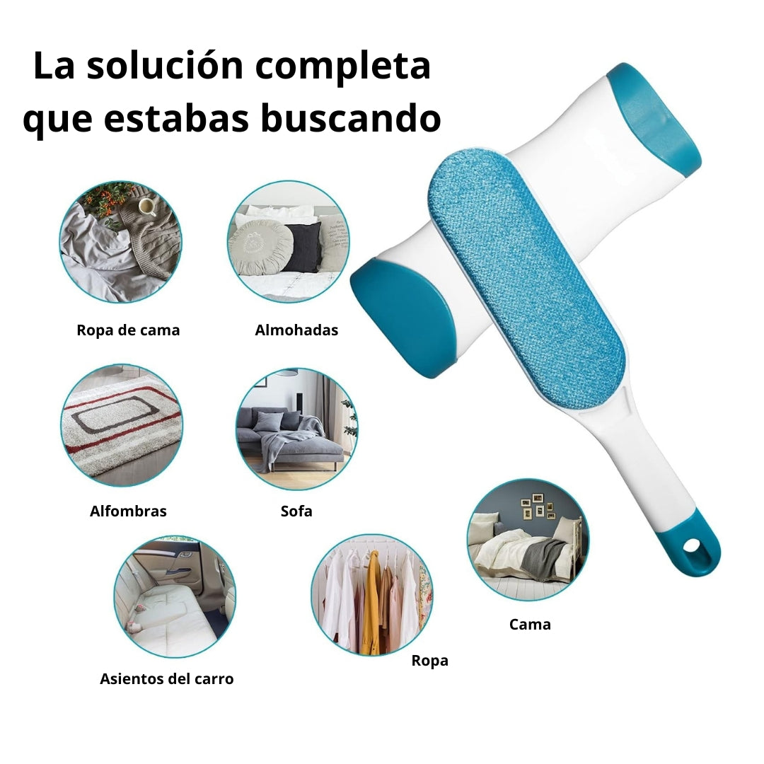 Combo Antipelos 2 en 1: Cepillo de Vapor + Removedor Reutilizable para Mascotas