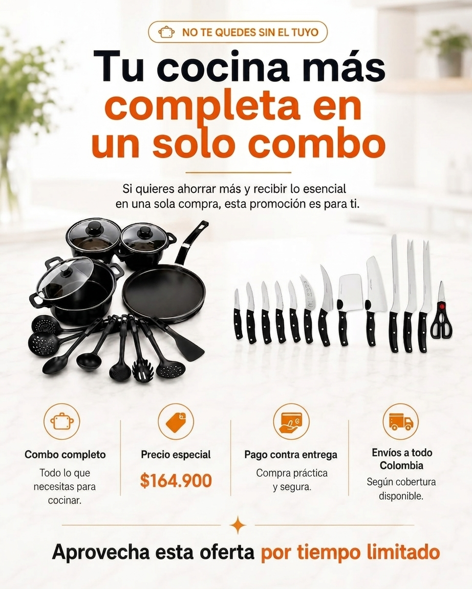 Combo Mega Ahorro RENOVA COCINA - 26 piezas premium