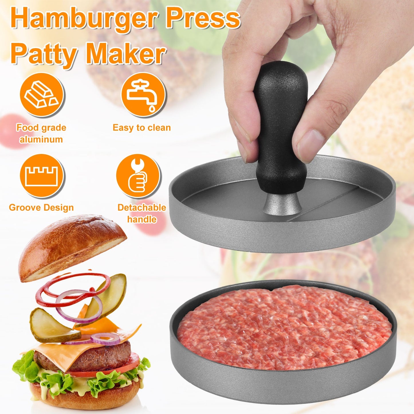 Prensa BurgerPro®: hamburguesas perfectas en segundos