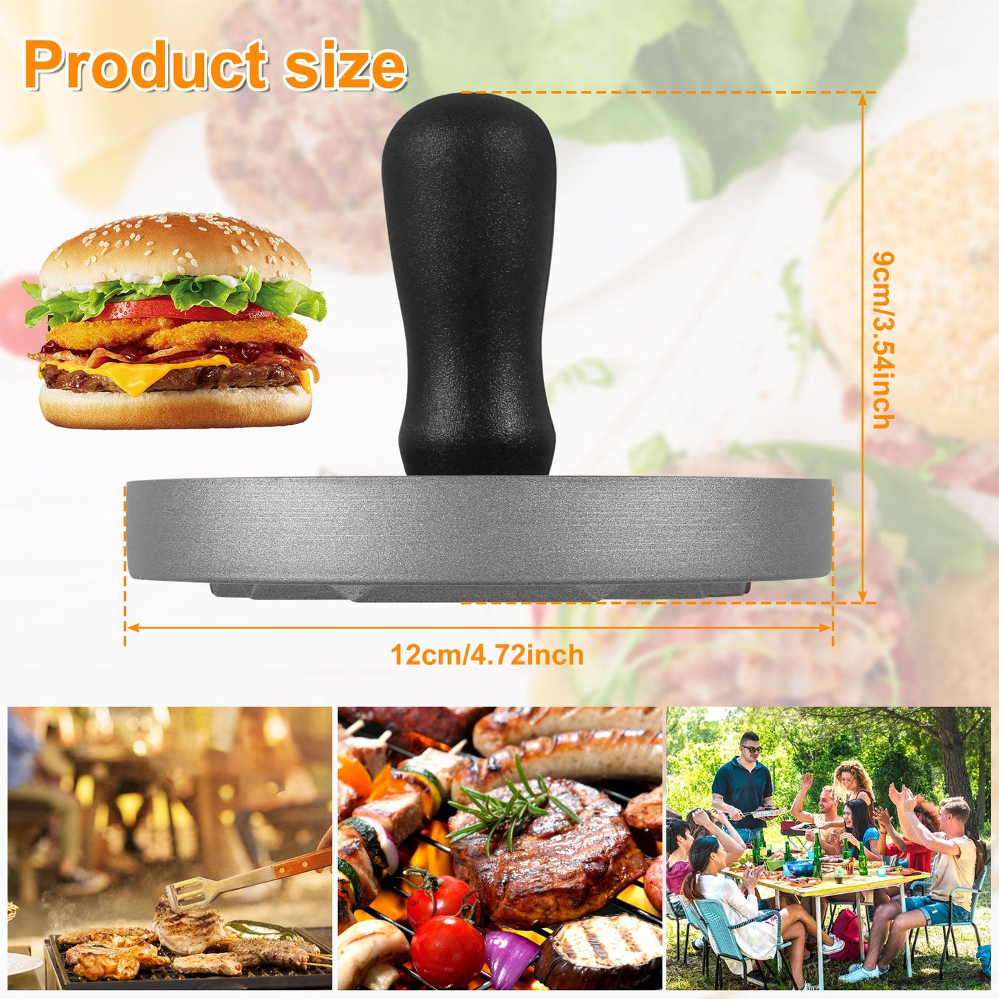 Prensa BurgerPro®: hamburguesas perfectas en segundos