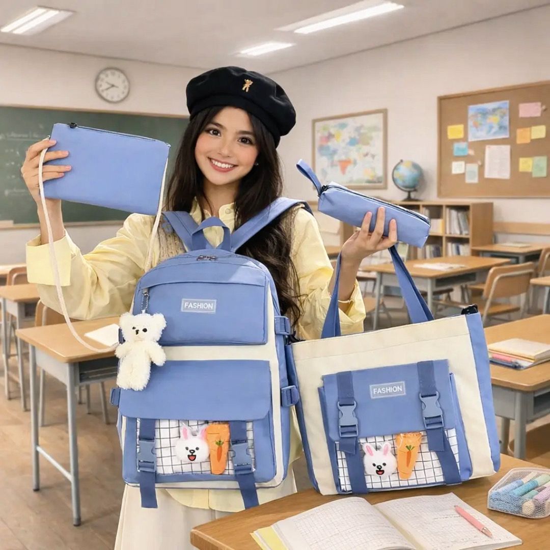 Combo Escolar Completo con Morral y Accesorios Incluidos