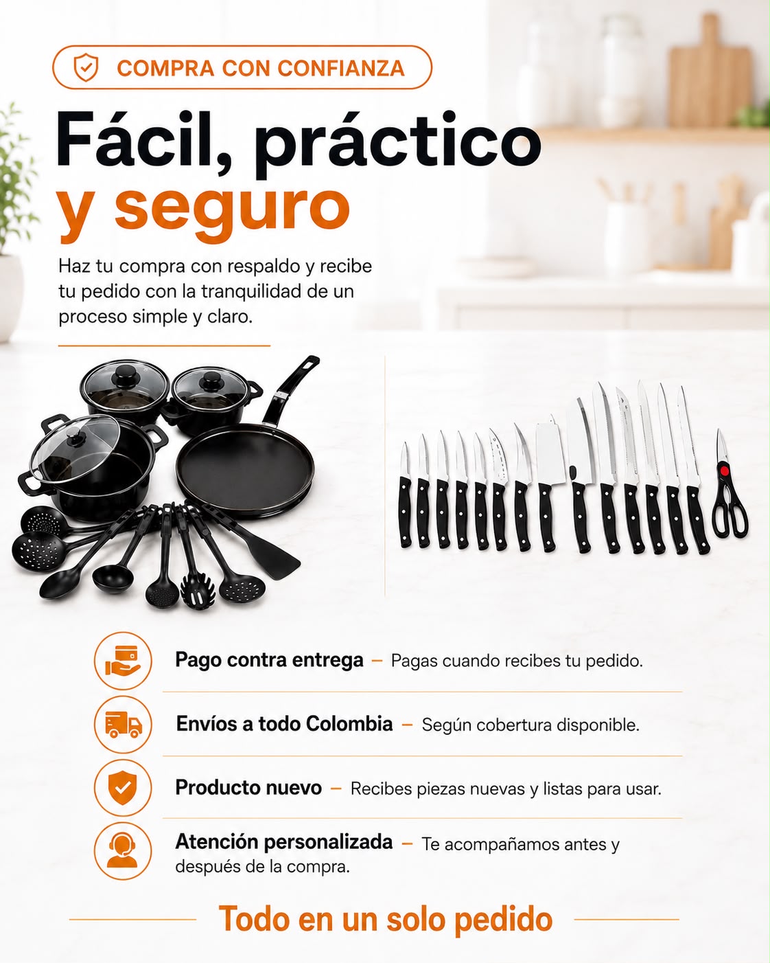 Combo Mega Ahorro RENOVA COCINA - 26 piezas premium