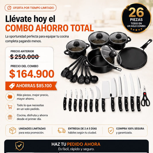 Combo Mega Ahorro RENOVA COCINA - 26 piezas premium